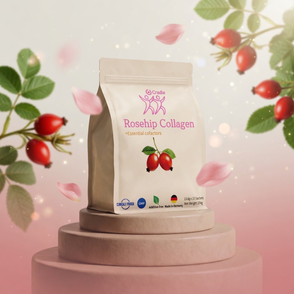 Cradle 玫瑰果膠原蛋白肽 | 15條/包 | 天然膠原補充方案 | 含歐洲醫生沿用多年的 SAMe 成分 |